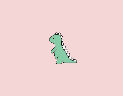 Lil Dinosaur Drawing, Cartoon Dino Tattoo, Cute T Rex Drawing, Tiny T-rex Tattoo, Dino Tattoo Cute, Cartoon Dinosaur Tattoo, Dinosaur Pfp, T Rex Cute, Dinosaur Icon