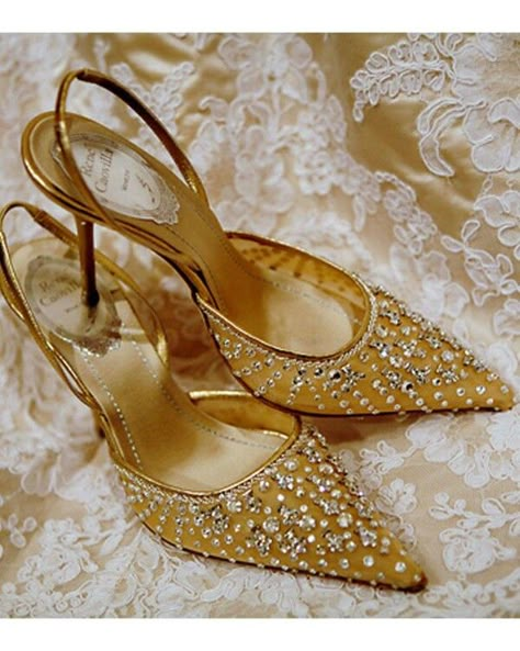 Gold Rene Caovilla Heels, Rene Caovilla Heels, Fancy Heels, Cute Shoes Heels, Embellished Shoes, Bridal Sandals, Bridal Heels, Rene Caovilla, Wedding Shoes Heels