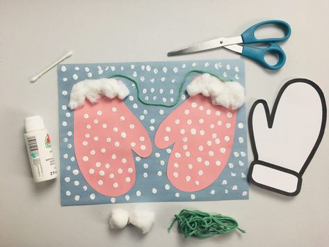 Snow Mittens Craft, Mitten Preschool Craft, Mittens Crafts For Toddlers, M Is For Mitten Preschool, The Mitten Activities Preschool, The Mitten Craft, The Mitten Preschool, The Mitten Book Activities, Mitten Crafts