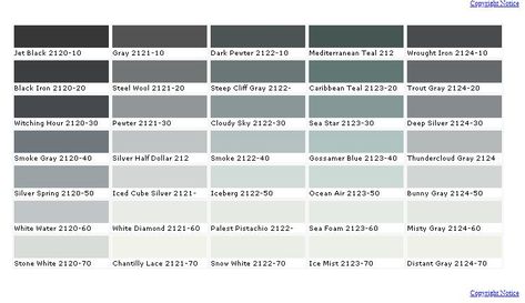 Best Benjamin Moore Black, Thundercloud Gray, Claims Adjuster, Benjamin Moore Paint Colors, Gossamer Blue, Paint Charts, Paint Color Chart, Dark Pewter, Misty Grey