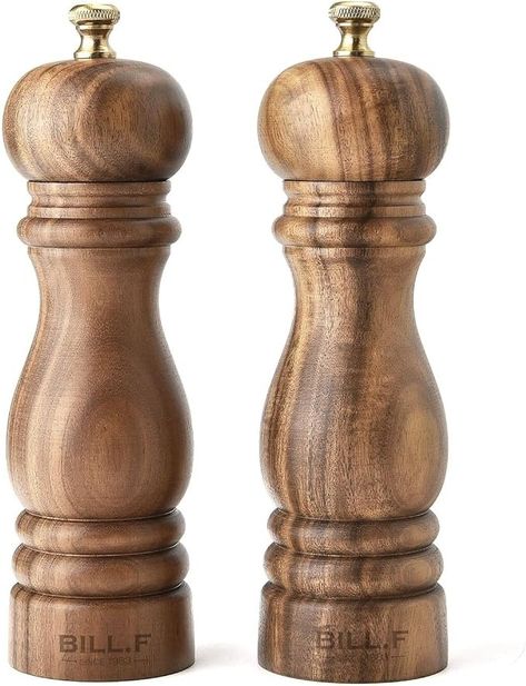 Amazon.com: Pepper Grinder,Wood Salt and Pepper Grinder Mills Sets, Acacia Wood Manual Salt Grinder Refillable Pepper Mill Sets with Adjustable Ceramic Grinding Rotor - 7 Inch-Set of 2: Home & Kitchen Mapei Grout Colors, Winter Window Boxes, Wooden Pepper Mill, Window Boxes Diy, Room For Tuesday, Winter Artwork, Faux Fireplace Diy, Salt Grinder, Winter Window