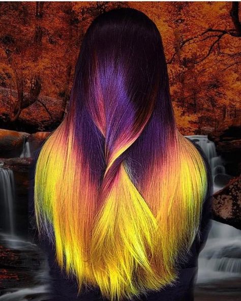 Here are 10 looks and videos we loved during the week of November 5-11. Shades Background, Yellow Hair Color, Long Hair Highlights, Amazing Hairstyles, Rainbow Hair Color, Multicolored Hair, Beautiful Hair Color, Awesome Hair, Hair Color Purple