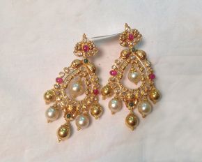 Earrings / Jhumkis / Chandbali - Gold Earrings / Jhumkis / Chandbali (ER2922CH2277) at USD 1,681.39 And EURO 1,536.23 Traditional Gold Earrings, Chandbali Gold, Diamond Chandbali, Gold Jewellery Earrings, Chandbali Earrings Gold, Gold Earrings Indian, Gold Jhumka Earrings, Pure Gold Jewellery, Buy Gold Jewelry