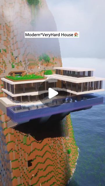 KillRogg on Instagram: "Modern Cliff House 🏠#minecraft #tutorial" Modern Cliff House, Mina Okabe, Cliff House, Minecraft Tutorial, Minecraft, On Instagram, Instagram