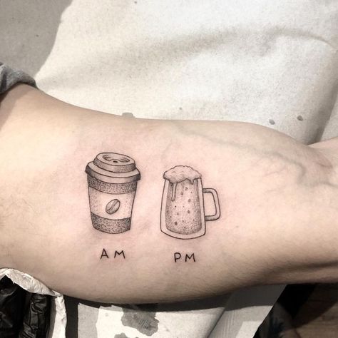 Tatuagem, tattoo, café, cerveja, beer, coffee Cooking Tattoo, Epic Tattoos, Hop Tattoo, Chemistry Tattoo, Courage Tattoos, True Love Tattoo, Beer Tattoos, Tattoo Cafe, Cross Tattoo On Wrist