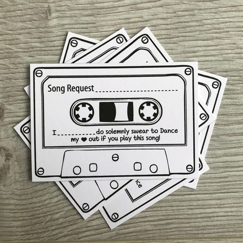 This listing is for a set of Song Request Cards printed onto a thick white craft card in a Cassette tape style.  Various Quantities are available. These are great items that can be included as part of your wedding invites to help make guests feel part of your special day. Each card measures approx 7.2cm (height) x 10.3cm (width). The cards are made from 260 GSM White Craft Card giving a quality feel. Alternatively if you would like these on brown Kraft card please visit our shop.  Other colours are available please contact us. Thanks for looking If you have any questions please ask Wedding Song Request, Car Checklist, Lotr Wedding, Mums Wedding, Shabby Chic Office, Song Request, White Cards, Wedding Song, Shabby Chic Frames