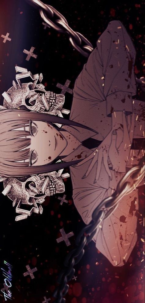 Power Wallpaper, 다크 판타지, Man Wallpaper, Anime Backgrounds Wallpapers, Cool Anime Wallpapers, Fanarts Anime, Chainsaw Man, Dark Anime, Wallpaper Pc