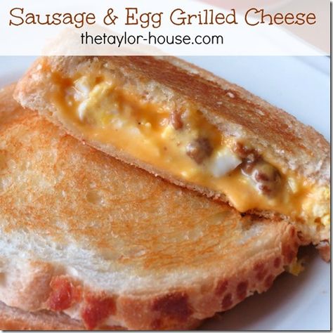 Sausage and Egg Grilled Cheese Crowd Breakfast, Breakfast Goals, Egg Bakes, Egg Grill, Country Breakfast, Stromboli Recipe, Grill Cheese Sandwich Recipes, Cheese Sandwich Recipes, Grilled Cheese Sandwiches