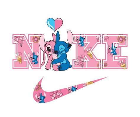 Nike Svg, Lilo And Stitch Drawings, Stitch Drawing, Stitch And Angel, Clothing Logo, Fashion Logo, Lilo And Stitch, Pink Wallpaper, Cute Designs