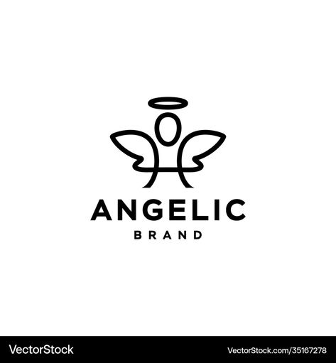 Angel Wings Logo, 22 Bday, Angel Logo, Pub Ideas, Logo Bakery, Angel Vector, Ring Logo, Wing Tattoo, Angels Logo