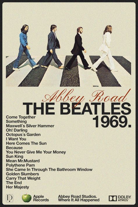 The Beatles Vintage Poster, Beatles Tour Poster, The Beatles Poster Aesthetic, Cinema Posters Vintage, Photo Collage Poster Design, Abbey Road Poster, Band Poster Art, Logo Poster Design, U2 Poster