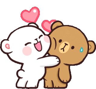 Bear Emoticon, Cuddling Gif, Milk And Mocha, Hug Stickers, Hug Gif, Bear Gif, Hugs And Kisses Quotes, Cute Hug, Animiertes Gif