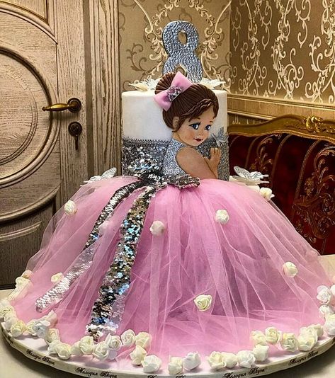 Happy Birthday Love Cake, Trending Cakes, Mickey Birthday Cakes, Doll Cake Designs, Sewing Cake, Barbie Doll Birthday Cake, Pink Baby Shower Cake, Doll Birthday Cake, Diy Cake Topper Birthday