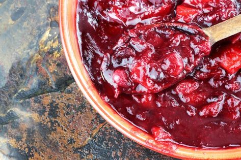 Jalapeño Cranberry Sauce | PepperScale Cranberry Salad Recipes, Thanksgiving Planning, Cranberry Orange Sauce, Cranberry Salsa, Pbs Food, Cranberry Relish, Cranberry Salad, Cranberry Sauce Recipe, Easy Holiday Recipes