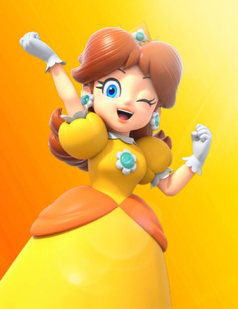 🌼Princess Daisy🌼 Daisy Super Mario, Daisy Princess, Daisy Icon, Mario Party Games, Disney Female Characters, Super Mario Princess, Nintendo Princess, Princess Daisy, Virtual Girl