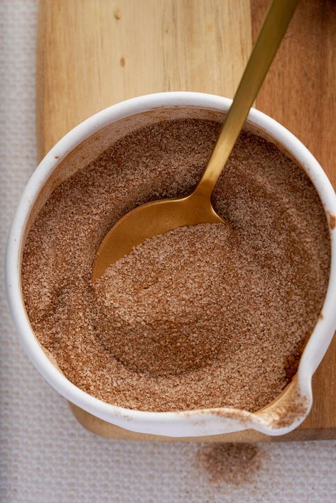 This cinnamon sugar is quick to whip up at home in a few easy steps. It provides the perfect ratio of cinnamon and sugar that you can use in a variety of ways. Cinnamon And Sugar Mixture Recipe, Cinnamon Aesthetic, Cinnamon Sugar Recipes, Mixture Recipe, Food Tiktok, Homemade Seasoning, Sweet Potato Pancakes, Pumpkin Waffles, Cinnamon Girl