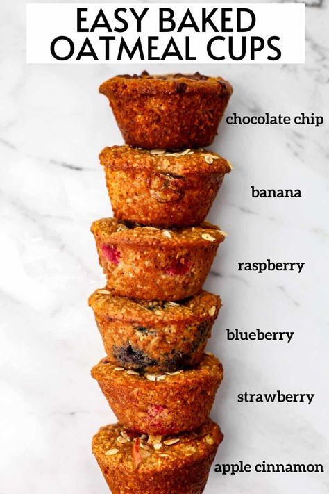 These easy blender oatmeal cups are the easiest way to prep a healthy breakfast that the whole family will love. Make these baked oatmeal cups in any flavor for a nutritious grab-and-go snack! This simple blender oatmeal is vegan, gluten-free, and easily made nut-free and soy-free so everyone can enjoy it. thehiddenveggies.com Blender Oatmeal, Healthy Hacks, Baked Oatmeal Cups, Vegan Oatmeal, Gluten Free Oatmeal, Oatmeal Cups, Plant Based Breakfast, A Healthy Breakfast, Gluten Free Breakfasts