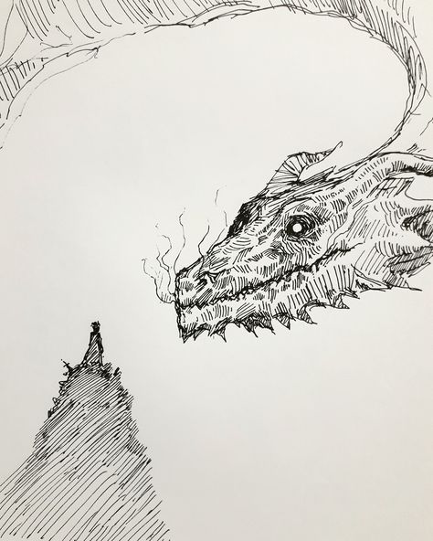 My Old Drawing - Dragon, A. Shipwright on ArtStation at https://www.artstation.com/artwork/EVEW8K A Shipwright, Knight Drawing, Monster Sketch, Dark Souls Artwork, Old Dragon, Dragon Sketch, Pen Art Drawings, Fantasy Drawings, Art Tools Drawing