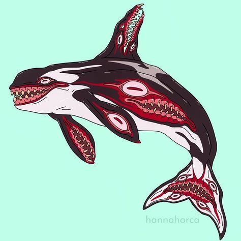 Orca Monsters, Space Whale Art, Orca Characters Design, Orca References, Orca Oc, Orca Drawing, Orca Design, Orca Art, Kunstjournal Inspiration