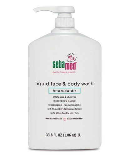 Sebamed Face and Body Wash. This is my go-to morning facial cleanser. Xx Body Wash For Sensitive Skin, Green Soap, Body Shampoo, Hydrating Cleanser, Dermatologist Recommended, Beauty Soap, Beauty Store, Face Cleanser, Beauty Secrets