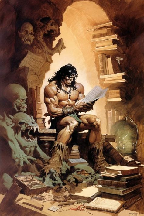 Ken Kelly, Barbarian King, Boris Vallejo, Frank Frazetta, Conan The Barbarian, Fantasy Artist, Fantasy Warrior, Arte Fantasy, Fantasy Illustration