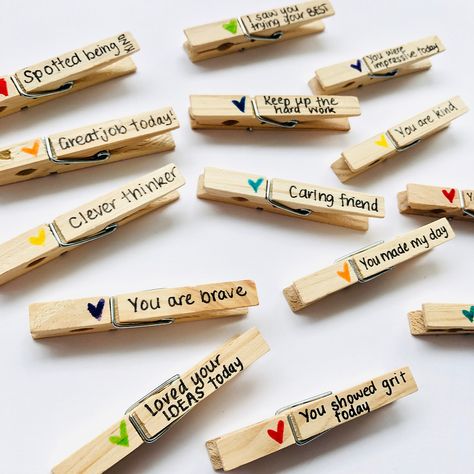 Jamie Kelly, Quote Pencils, Clothespin Diy Crafts, Clothespins Diy, Growth Mindset Classroom, Kindness Activities, Classroom Culture, Clothes Pegs, Mindfulness For Kids