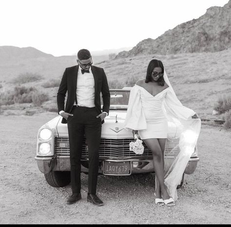 Engagement Party Dinner, Black People Weddings, Brown Wedding Themes, Car Engagement Photos, Bonnie And Clyde, Wedding Engagement Pictures, Anniversary Photoshoot, Black Couple, Outdoor Wedding Photos