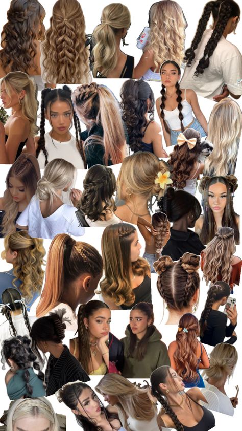 Hair Ideas For School Photo Day, Active Hair Styles, Hair Styles For The Lake, Hairstyles To Keep Hair Off Neck, Hair Ideas For The Pool, Hairstyles For Six Flags, Amusement Park Hairstyles Summer, Hairstyles That Are Up, Cute Theme Park Hairstyles