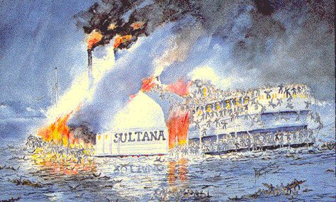 21 Images Depicting the Sultana Disaster of 1865 Maritime Disasters, Weird West, George Santayana, Small Fountains, United States History, Spaghetti Western, Weird Science, Today In History, Interesting History