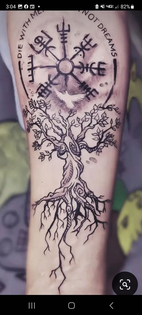 Tattoos For Male, Yggdrasil Tattoo, Tree Of Life Artwork, Viking Images, Viking Tattoo Symbol, Woodcut Tattoo, Vikings Tattoo, Tree Tattoos, Tattoo Concepts