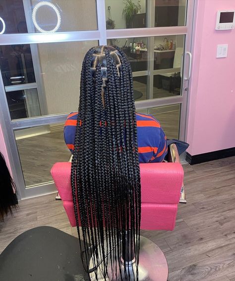 Long Black Box Braids, Braids 2023, Birthday Braids, Braiding Business, Black Box Braids, Hair Bang, Big Box Braids, Big Box Braids Hairstyles, Box Braids Hairstyles For Black Women