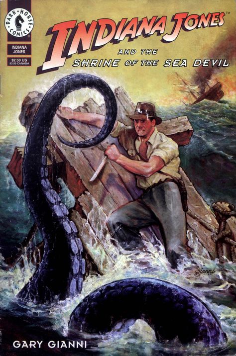 Gary Gianni, Indiana Jones 2, Indiana Jones Adventure, Call Of Cthulhu Rpg, Dark Comics, Leagues Under The Sea, Childhood Books, Pulp Art, Dark Horse Comics