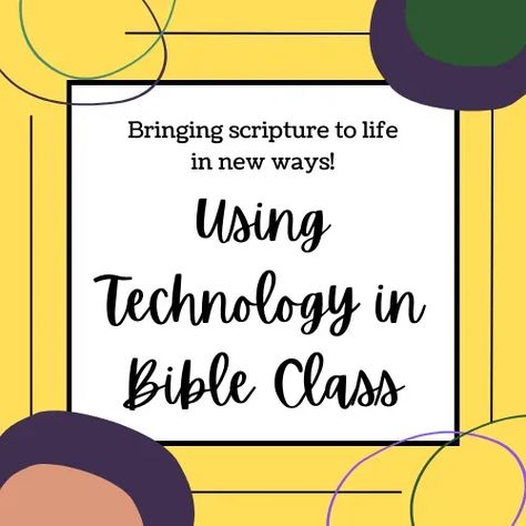 Whether we want to embrace it or not, technology has become an integral part of education, and integrating it into every subject matter, including Bible classes, has become essential. As a middle and high school teacher, I have seen the power of technology in enhancing learning engagement which is why I am a proponent of using technology in Bible class. Middle School Bible Activities, Bible Class Activities, Gospel Bible, High School Activities, Teaching Technology, Activities For Teens, Study Ideas, Bible Activities, Embrace It