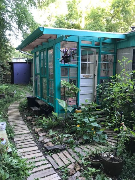 Recycled window greenhouse