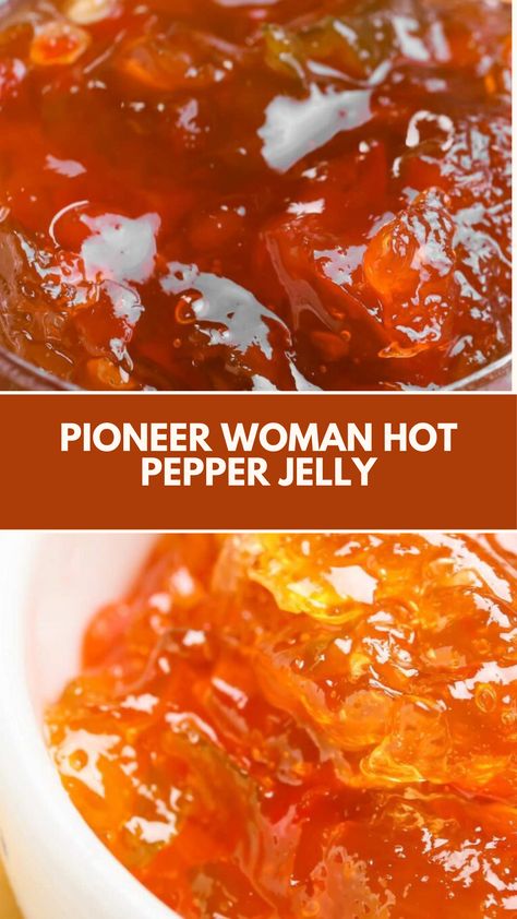 Pioneer Woman Hot Pepper Jelly recipe is made with red bell peppers, jalapeno peppers, sugar, apple cider vinegar, salt, and liquid pectin. The total time needed is approximately 21 minutes, yielding about 6 servings. How To Make Hot Pepper Jelly, Pepper Jelly With Sure Jell, Cranberry Hot Pepper Jelly, Peach Hot Pepper Jelly Recipe, Recipes With Red Pepper Jelly, Apple Jalapeno Jelly Recipe, Dr Pepper Jelly Recipe, Jalapeño Jelly Recipe, Pineapple Pepper Jelly Recipe