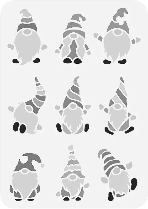 7.5"x10" Clear Plastic Stencil - Gnome (SA574)-- | eBay Shapes Stencil, Airbrush Painting, Clear Plastic Sheets, Plastic Stencil, Animal Silhouette, Air Brush Painting, Cylinder Shape, Stencil Template, Do It Yourself Projects