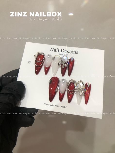 Cny Nails, Nail Sang, Nails Box, Nails Luxury, Bridal Nail Art, Korean Nails, Gel Nails Diy, Nail Box, Pretty Gel Nails