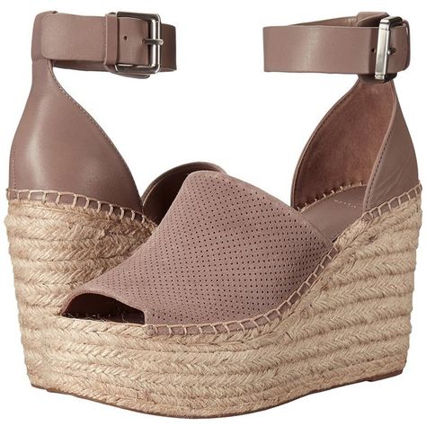 Marc Fisher LTD Adalyne (Taupe Suede) Women's Wedge Shoes ($170) ❤ liked on Polyvore featuring shoes, sandals, espadrille wedge sandals, open toe sandals, high heel shoes, suede wedge sandals and wedge sandals Taupe Sandals, Platform Wedges Shoes, Platform Espadrille Sandals, Sandals Wedge, Sandals Platform, Platform Espadrilles, Wedge Heel Sandals, Suede Wedges, Platform Wedge Sandals