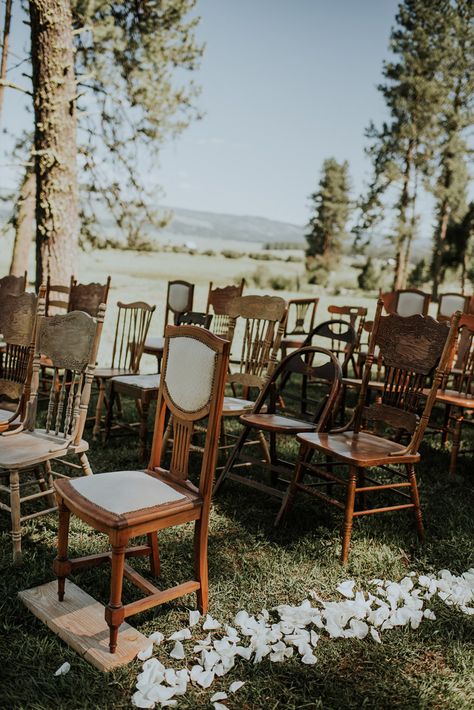 Boho Summer Wedding, Maggie Grace, Deco Champetre, Ceremony Chairs, Eclectic Wedding, Hippie Wedding, Ceremony Seating, Future Wedding Plans, Antique Wedding