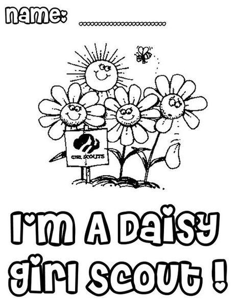 I'm a Daisy Girl Scout. great coloring page! Scout Coloring Pages, Girl Scout Daisy Petals, Girl Scout Daisy Activities, Girl Scout Promise, Scout Law, Girl Scout Law, Girl Scout Troop Leader, Brownie Scouts, Brownie Girl Scout