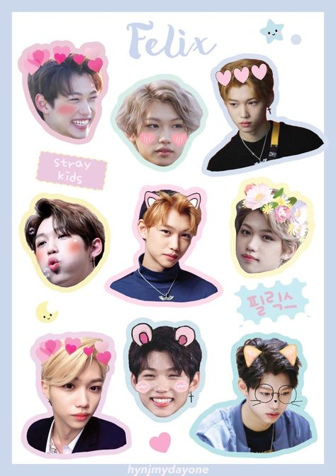 Felix Journal, Skz Stickers Printable, Journal Stickers Printable, Stickers Kpop, Kpop Stickers, Kpop Diy, Pop Stickers, Diy Journal Books, Tumblr Stickers