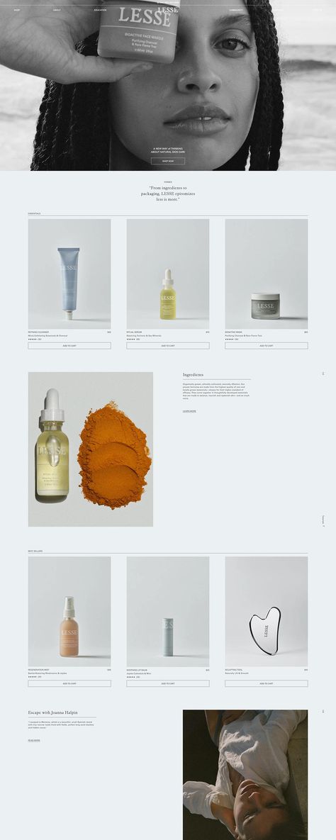 Skin Website Design, Skin Care Website Design Inspiration, 2024 Website Design Trends, Uiux Design Website, Product Page Design Ecommerce, Website Design Inspiration Ecommerce, Beauty Website Design Inspiration, Brand Website Design Inspiration, Shop Page Design