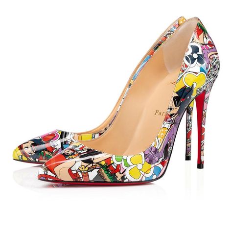 Kasut Tumit Tinggi, Floral High Heels, Kasut Wanita, Christian Louboutin Pigalle Follies, Louboutin Online, Pigalle Follies, Louboutin Pigalle, Christian Louboutin Pigalle, Red Louboutin