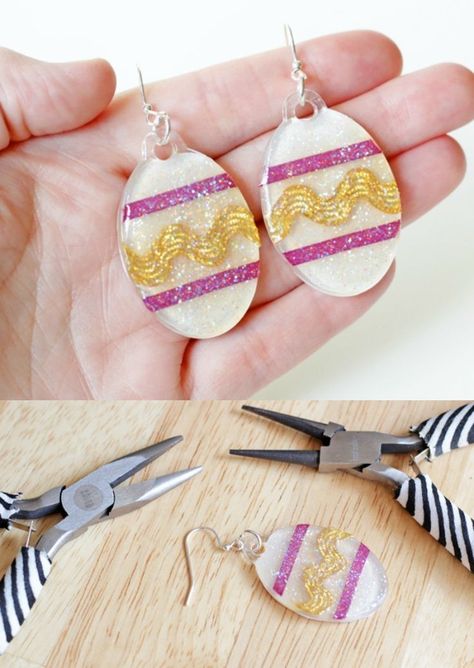 Kindergarten Easter Crafts, Easter Religious Crafts, Easter Egg Craft, Easter Craft Projects, Egg Earrings, Egg Craft, Easter Crafts For Adults, Easter Outfit For Girls, Easter Activities For Kids