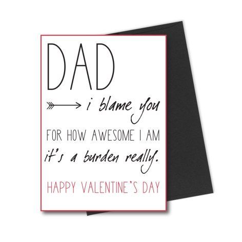 Valentine's card for Dad. Click through to find gifts, decor, and more for Valentines, Christmas, Thanksgiving, and more.   Or shop our 1000+ designs for all of life's journeys. Weddings, birthdays, new babies, anniversaries, and more. Only at Aesthetic J Valentines Day Card For Dad, Valentine For Teachers, Valentines Day Love Quotes, Funny Valentines Cards, Best Friend Cards, Valentines Gift Bags, Valentine's Ideas, Funniest Valentines Cards, Valentines For Mom