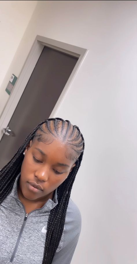 Large Fulani Braids, Girls Braided Hairstyles Kids, Curly Braided Hairstyles, Box Braid Hair, Cornrow Ponytail, Cornrows Braids For Black Women, Black Wedding Hairstyles, Classy Hairstyles, Short Box Braids Hairstyles