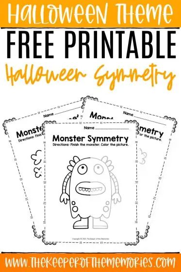 Halloween Symmetry, Monsters Drawing, Symmetry Activities, Symmetry Worksheets, Curriculum Night, Fun Lesson Plans, Halloween Art Projects, Free Printable Halloween, Halloween Monsters