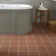 Quarry Tiles Range | Topps Tiles Wet Room Tile, Terracotta Bathroom Tiles, Terracotta Bathroom Floor, Red Tile Floor, Terracotta Bathroom, Silver Tile, Quarry Tiles, Topps Tiles, Contemporary Tile