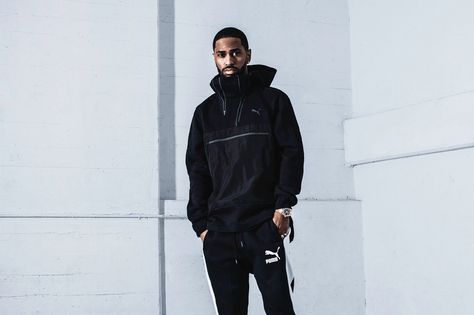 PUMA Big Sean Classics Custom Puma Outfit Mens, Puma Outfits, Puma Fashion, Melanin Skin, Puma Outfit, 20s Style, Flannel Fashion, School Portraits, Men Photoshoot