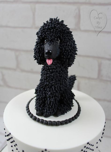 poodle cake - cake by Nina - CakesDecor Poodle Cake, Puppy Tips, Poodle Cuts, Puppy Obedience Training, Black Poodle, Large Cupcake, Positive Dog Training, Poodle Grooming, Easiest Dogs To Train